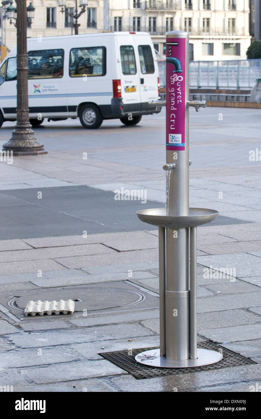 Street drinking fountain in Paris France Stock Photo Alamy
