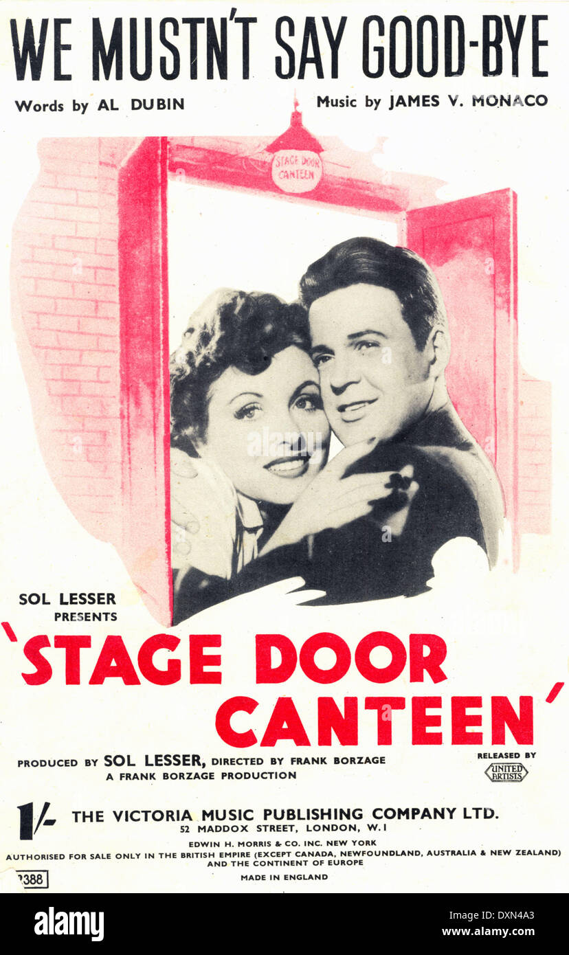 Stage Door Canteen Stock Photo 68076571 Alamy