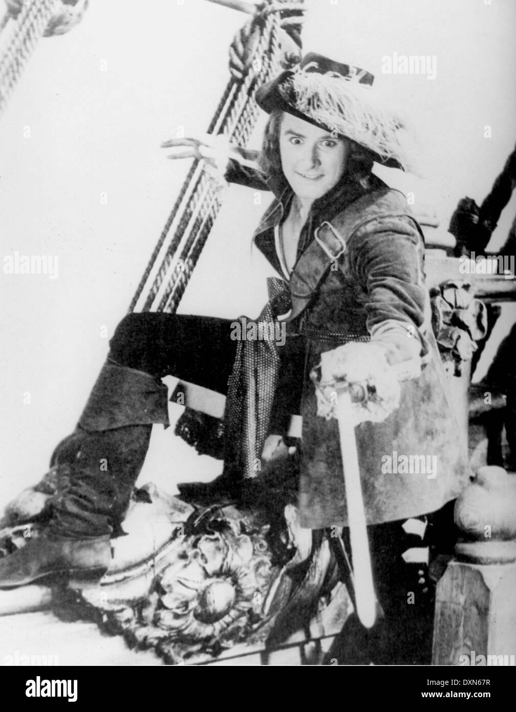 errol flynn, milton krims, on the set of the movie crossed swords, 1953  Stock Photo - Alamy