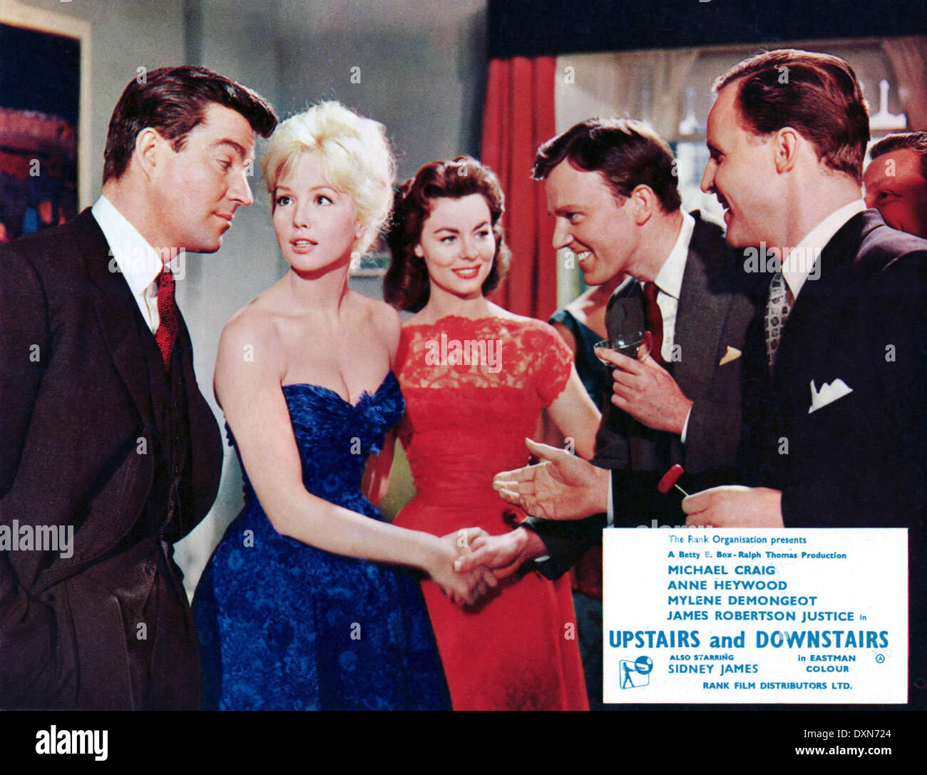Photo Originale Mylène Demongeot Film Upstairs And Downstairs 1959 - Tirage Argentique