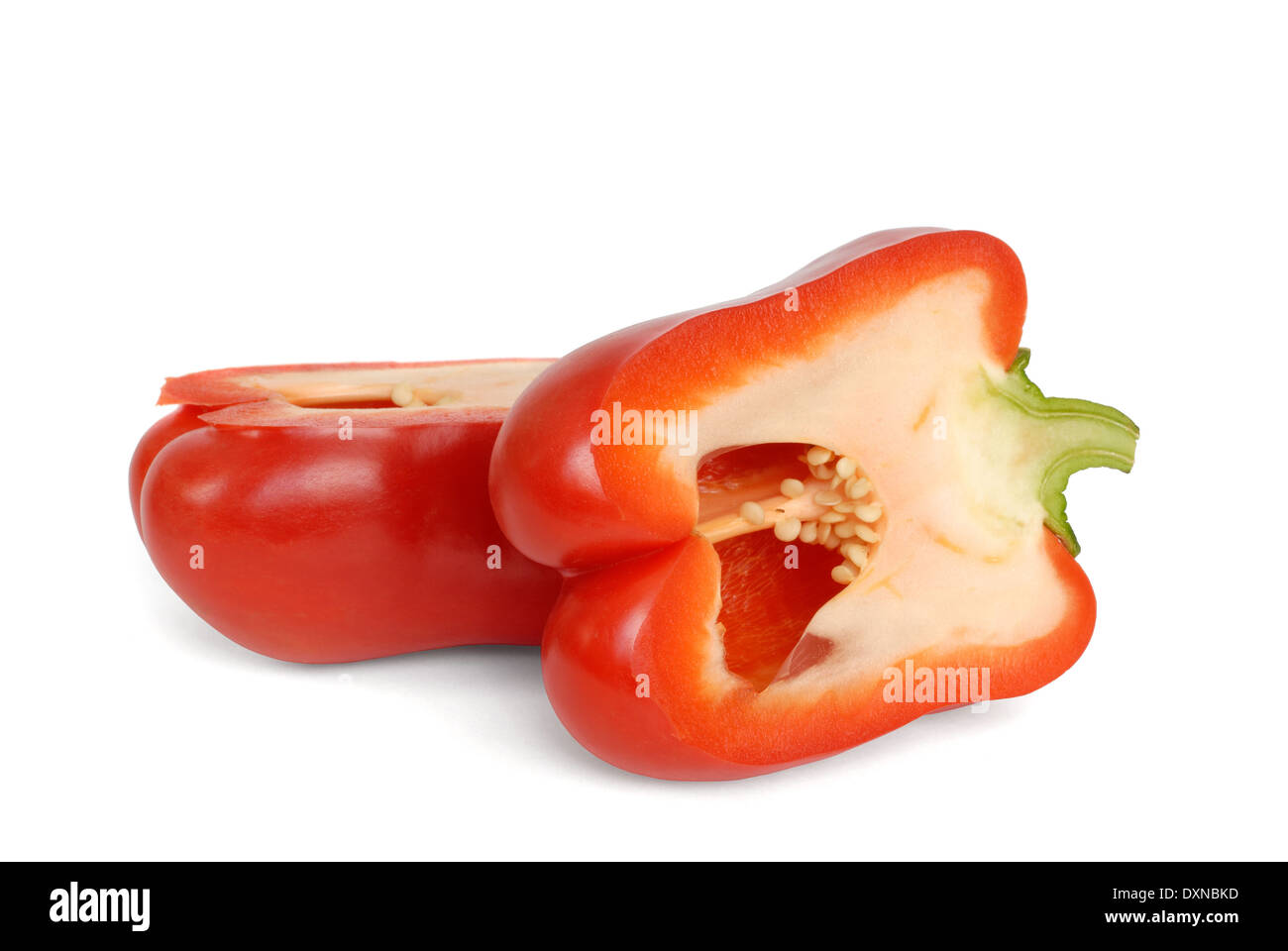 Red bell pepper halved hi-res stock photography and images - Alamy