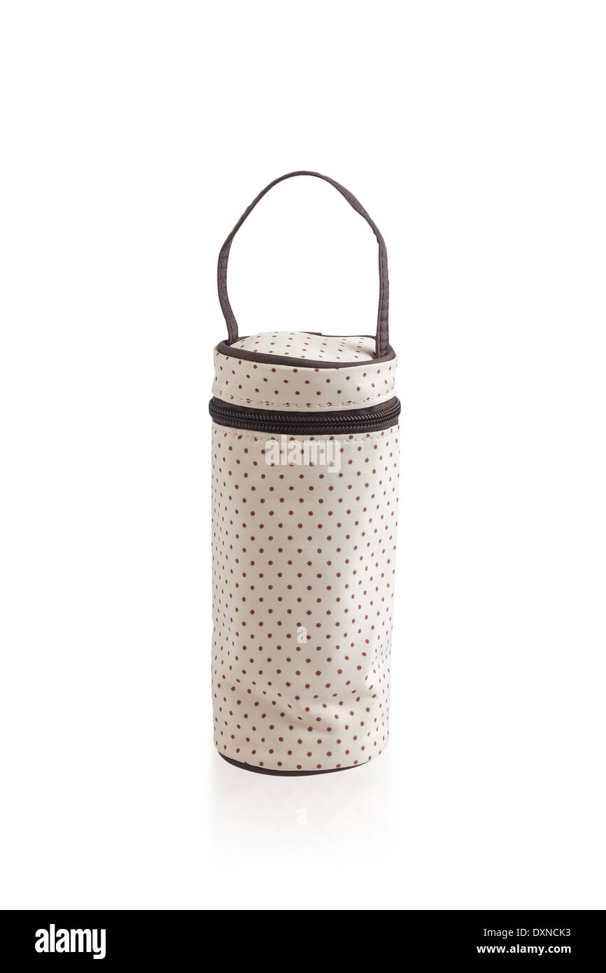 zipper bag for keeping baby milk bottle, the accessory for mom Stock Photo