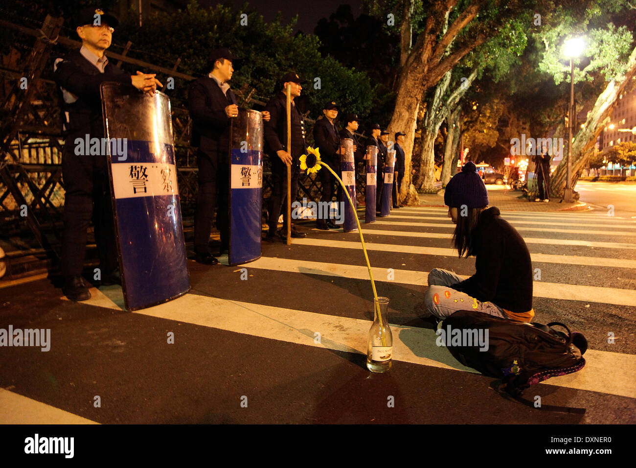 Student, flute, demonstration Stock Photo Alamy