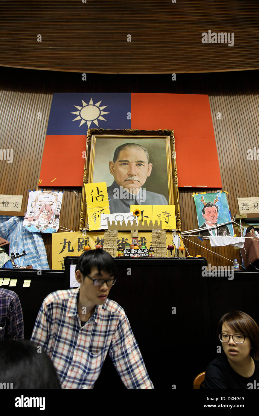 Occupied parliament, Taiwan Stock Photo