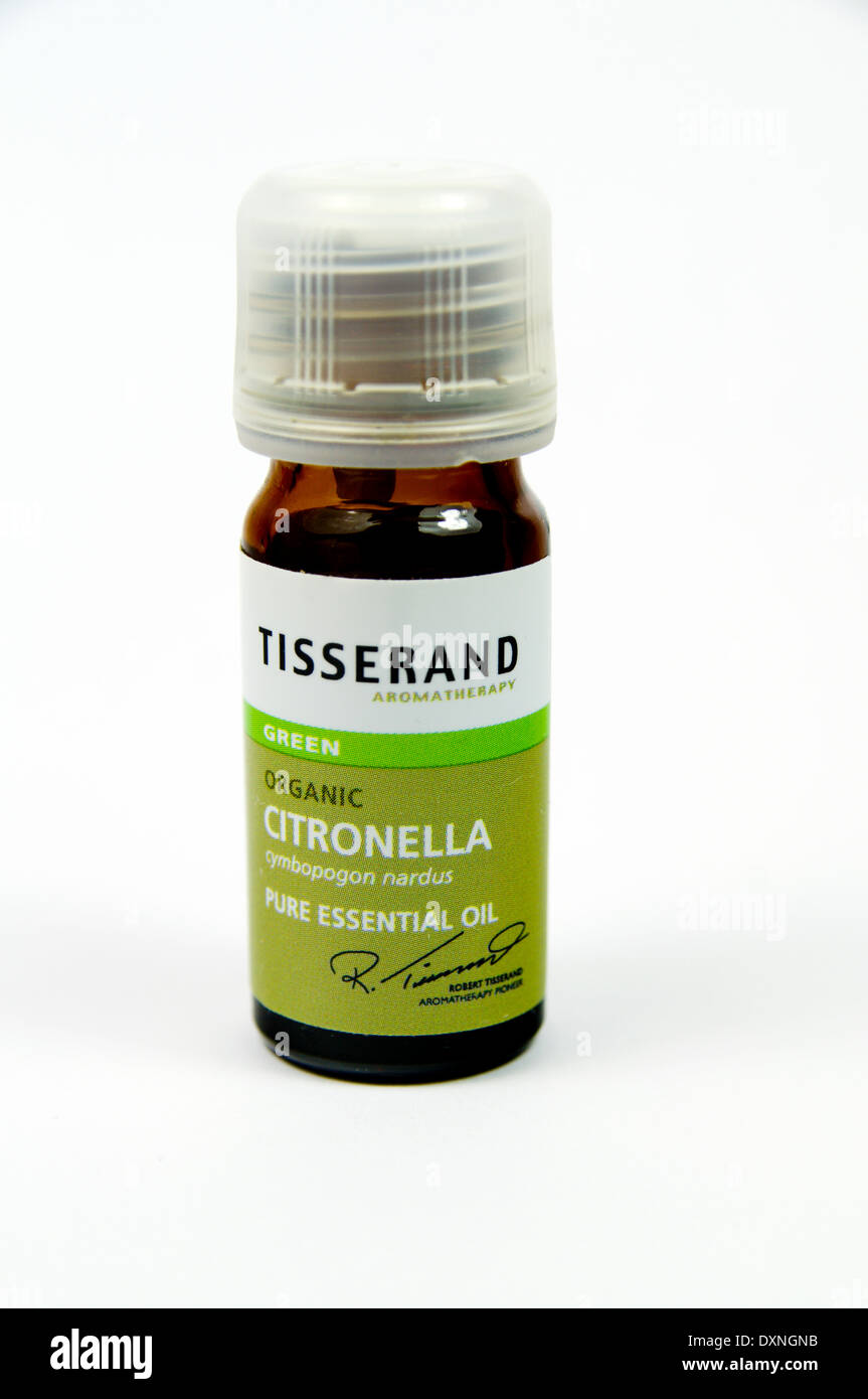 Citronella Essential oil bottle. Stock Photo