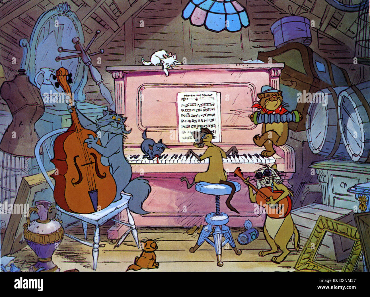 THE ARISTOCATS animation cartoon cat cats family disney wallpaper