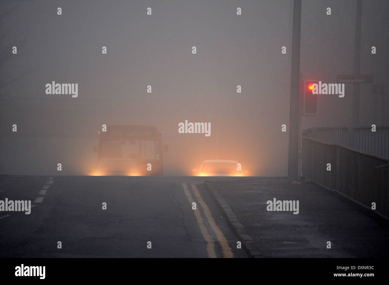 Foggy road hi-res stock photography and images - Alamy