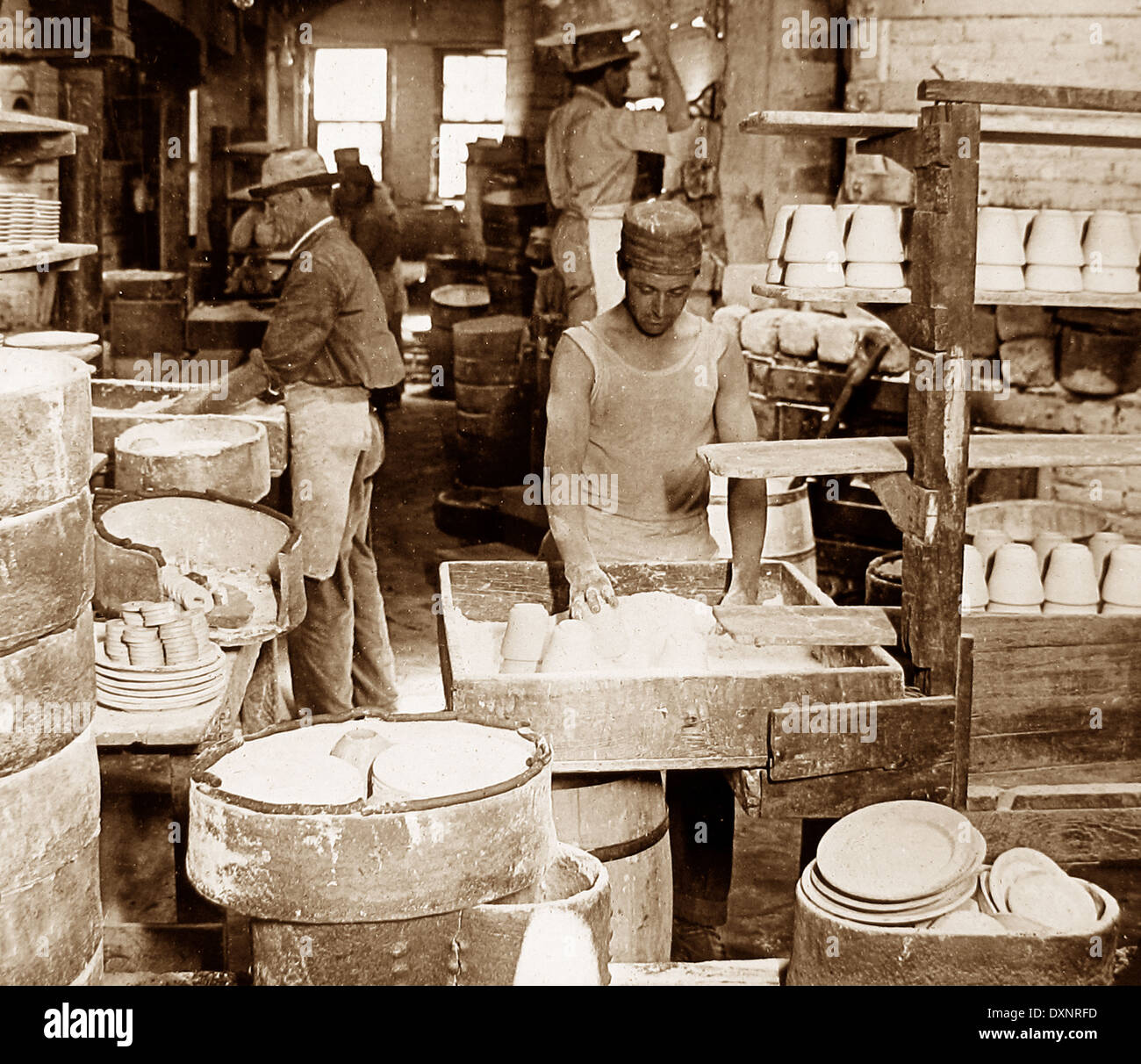 Pottery factory Trenton New Jersey USA early 1900s Stock Photo