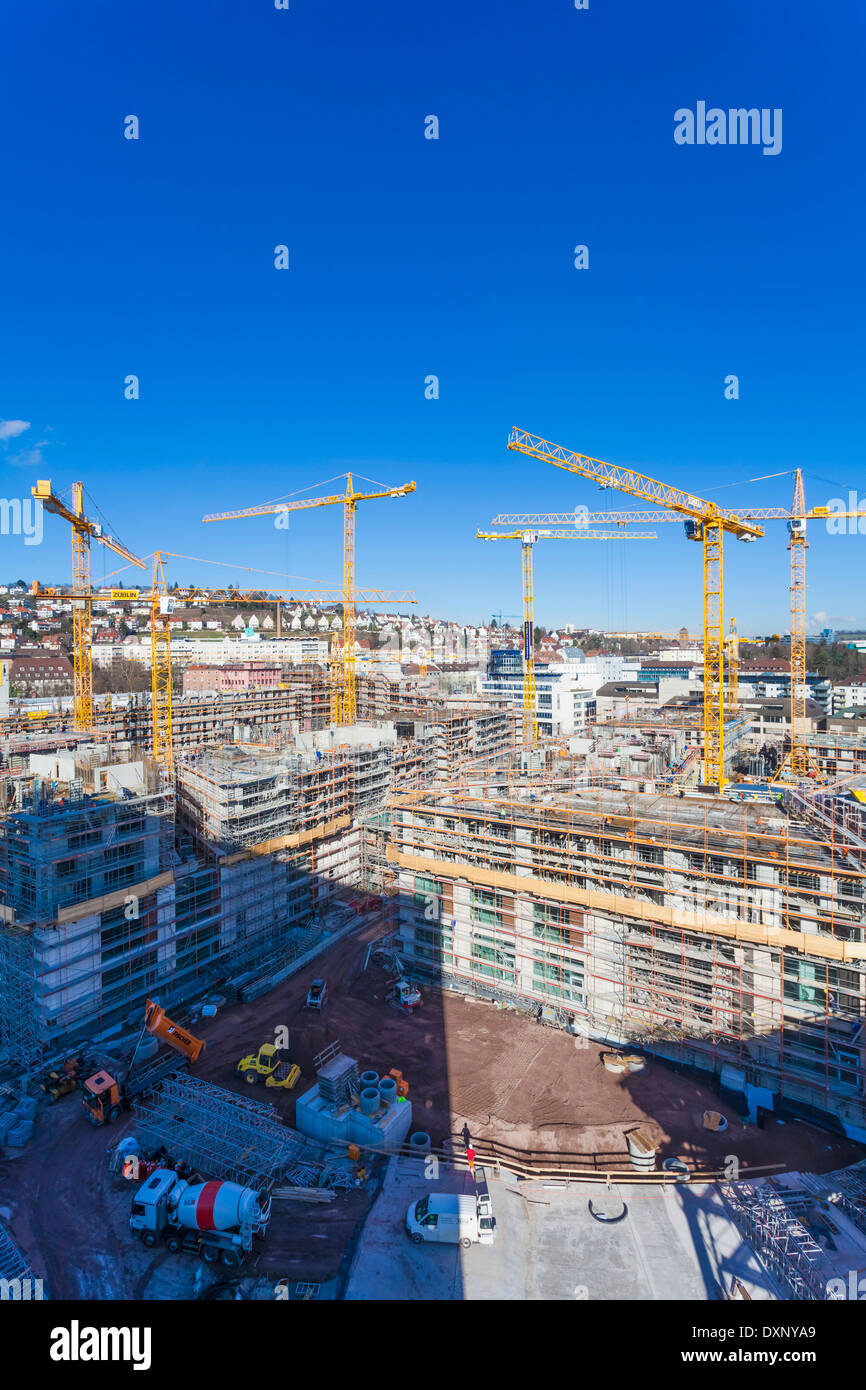 Germany, Baden-Wuerttemberg, Stuttgart, Mailaender Platz, Milaneo, construction site Stock Photo