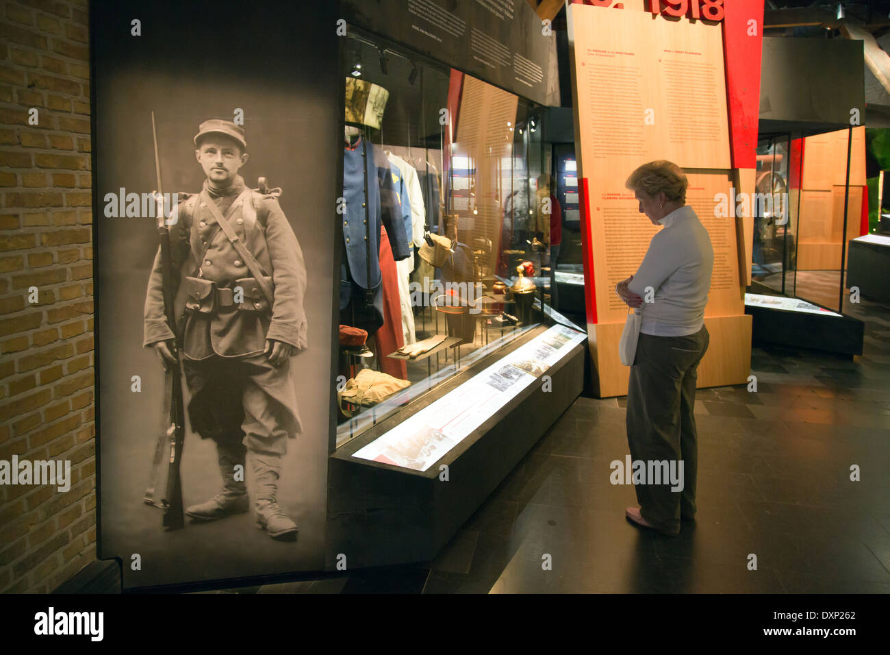 Ypres, Belgium, visitors to the In Flanders Fields Museum Stock Photo