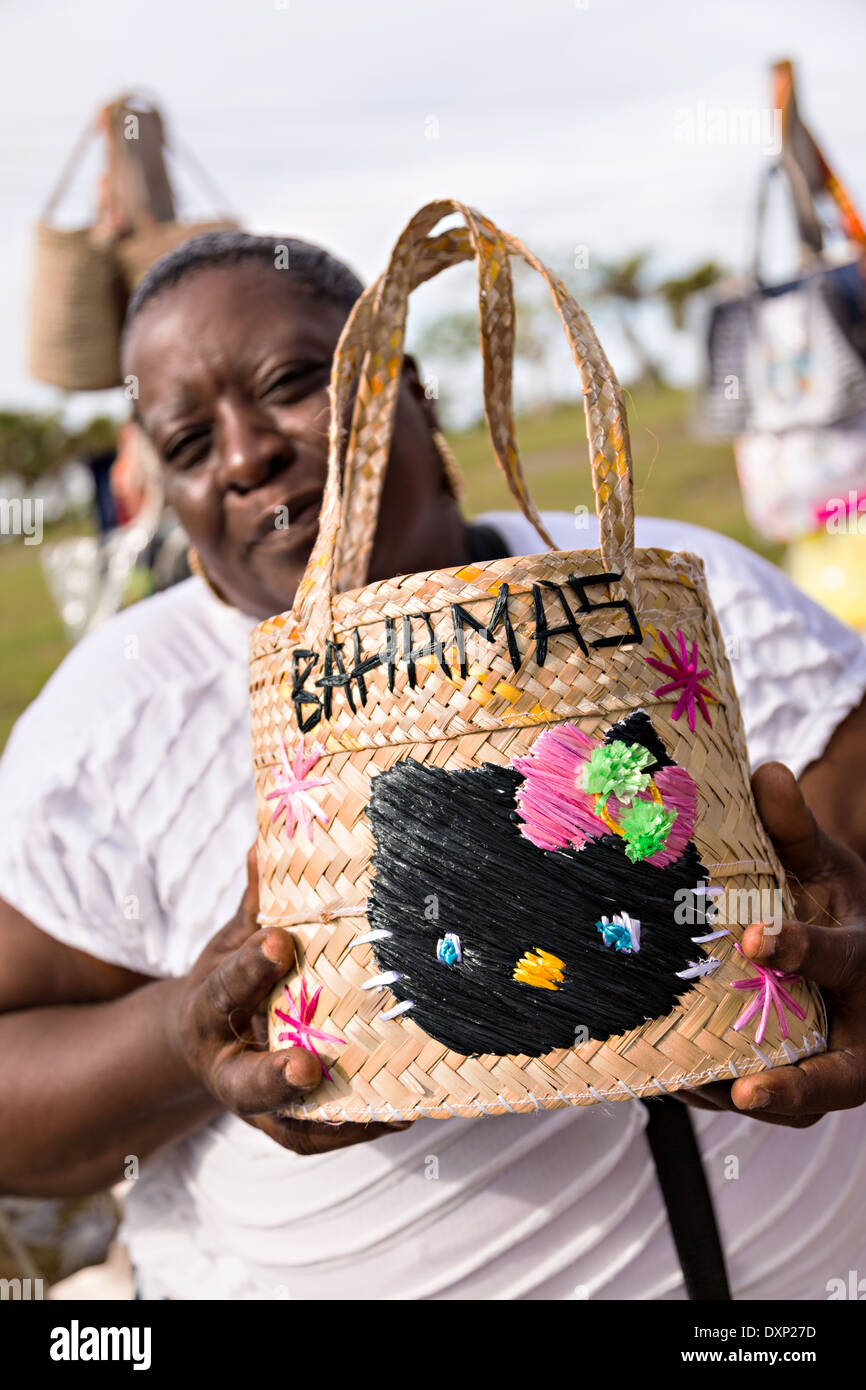Nassau bahamas woman basket vendor hires stock photography and images