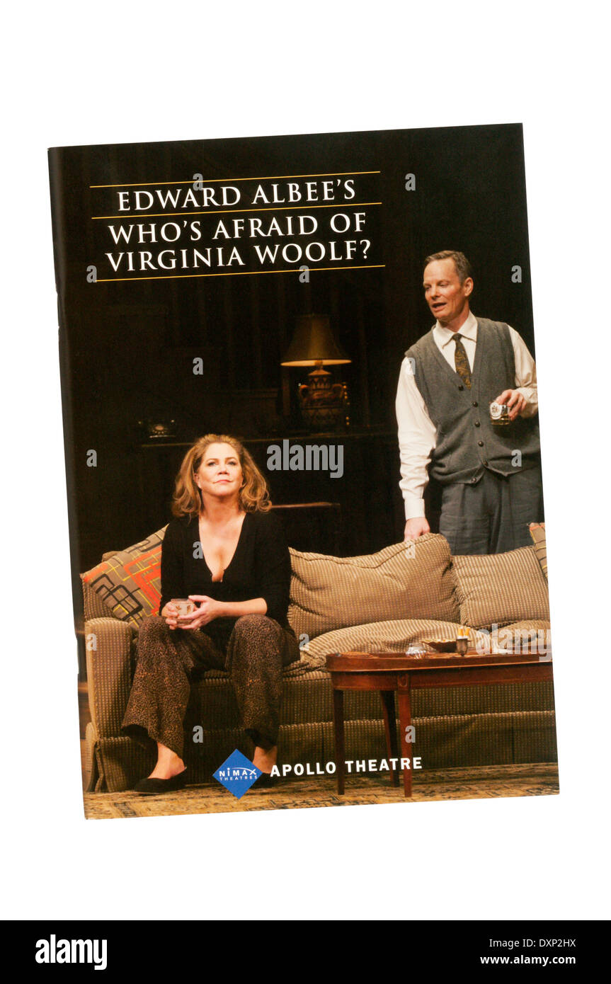 Programme for the 2006 production of Who's Afraid of Virginia Woolf? by Edward Albee at the Apollo Theatre. Stock Photo
