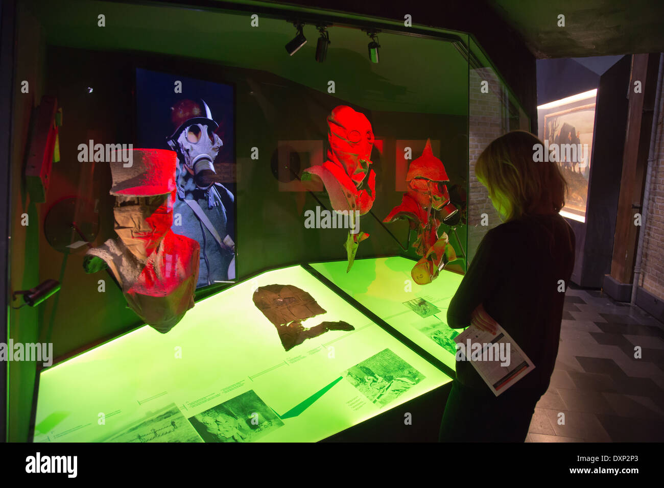 Ypres, Belgium, visitors to the In Flanders Fields Museum Stock Photo