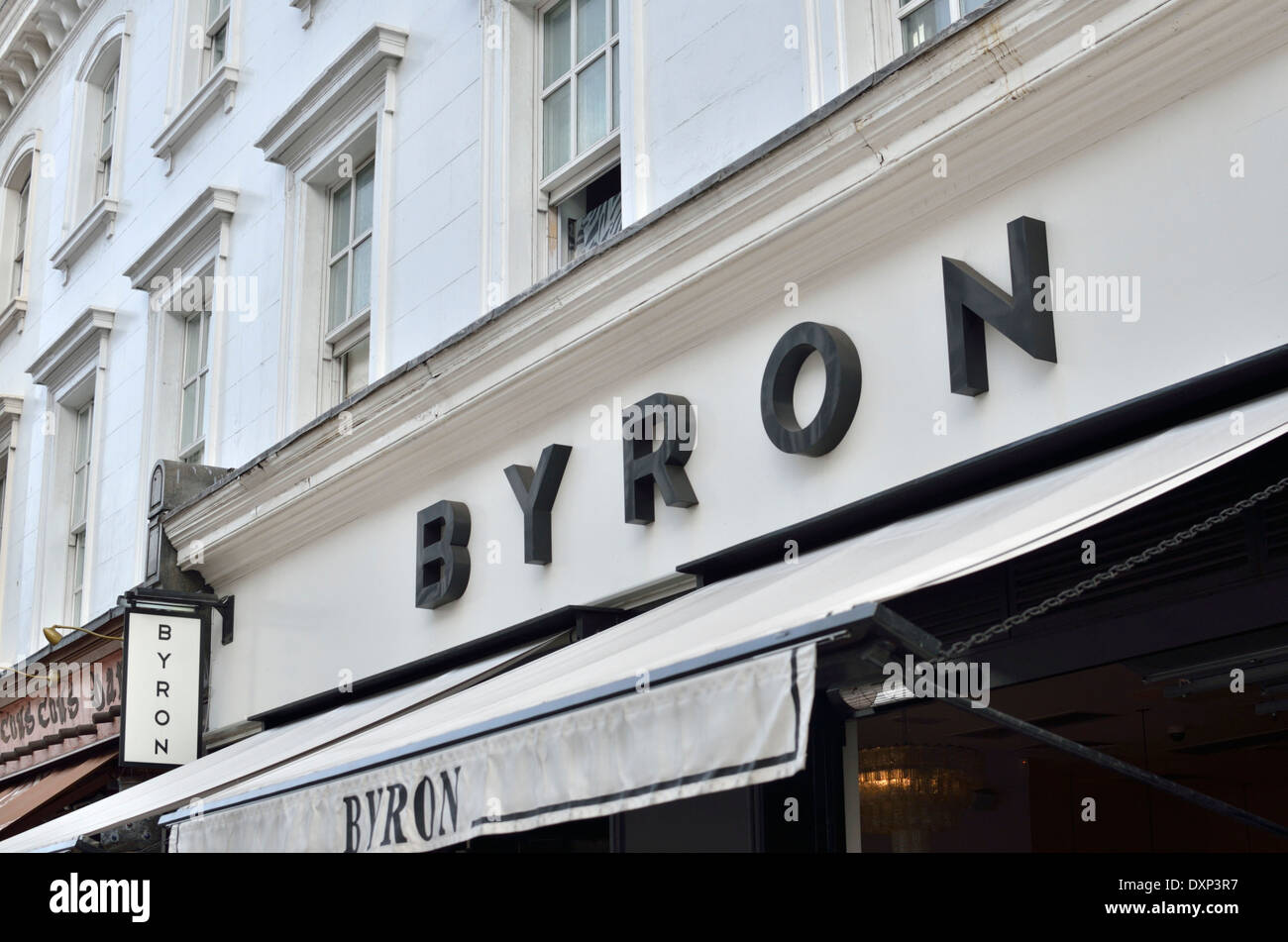 Byron burger restaurant in Old Brompton Road, South Kensington, London, UK. Stock Photo