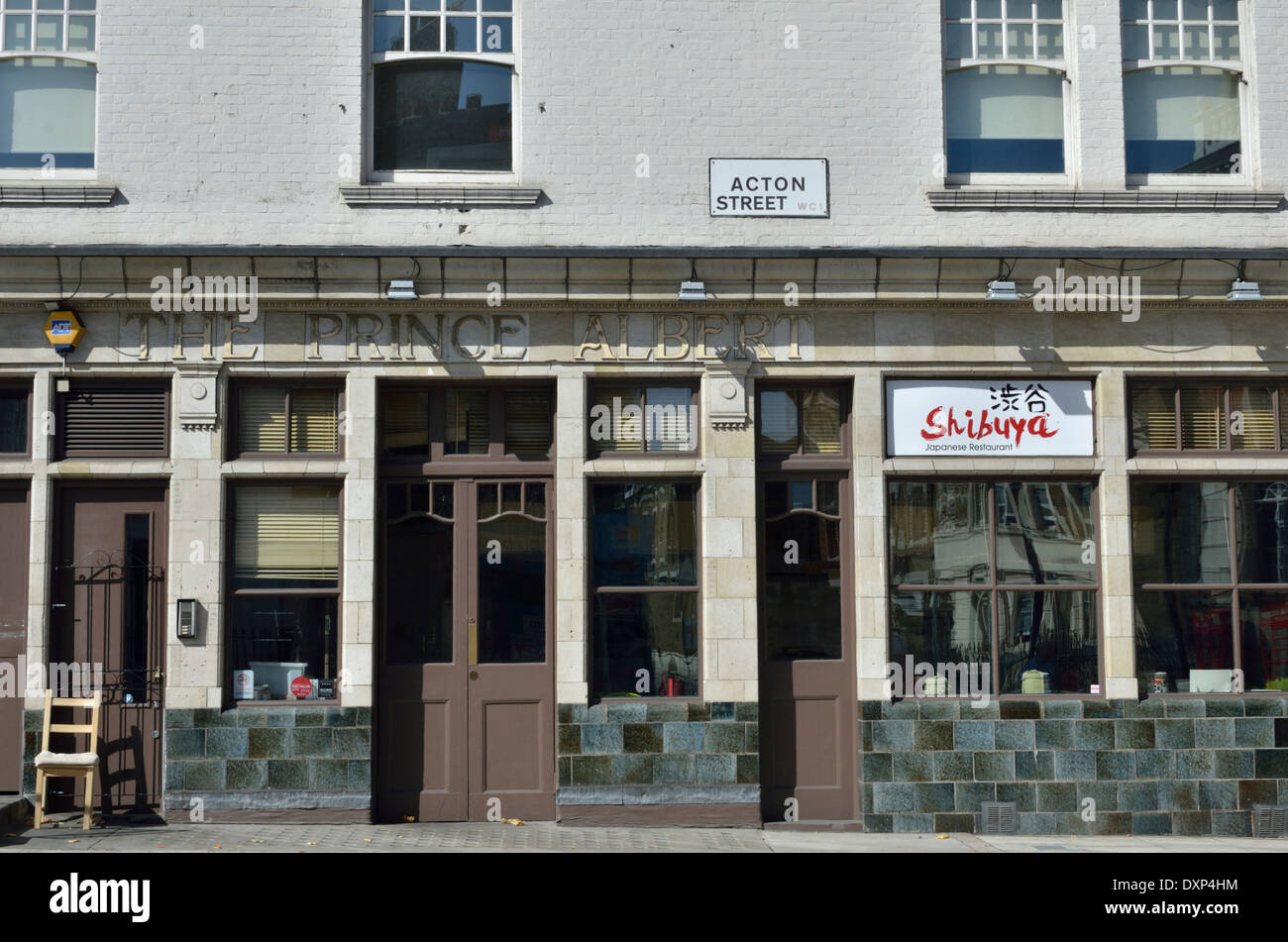 The Prince Albert pub in Acton Street WC1, King’s Cross, London, UK