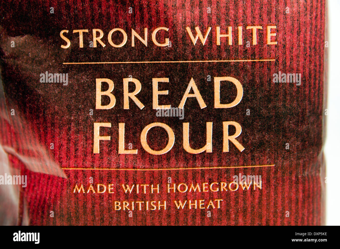 Bag of Stron White Bread Flour. Stock Photo