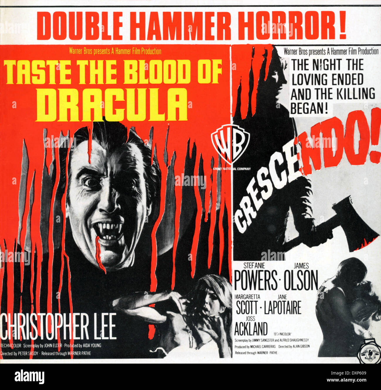 Dracula christopher lee poster hi-res stock photography and images