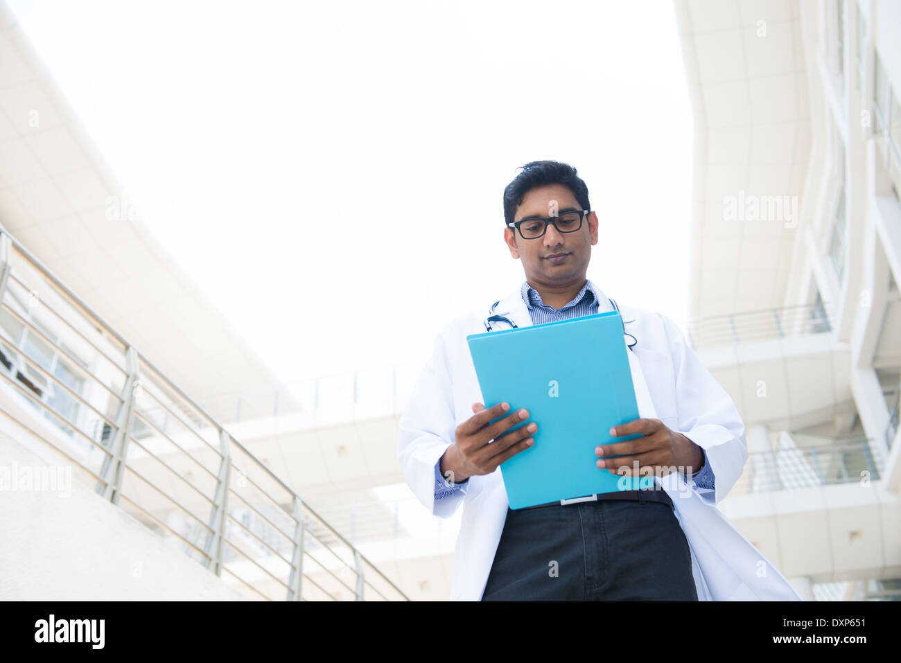 Handsome indian man doctor hi-res stock photography and images - Alamy