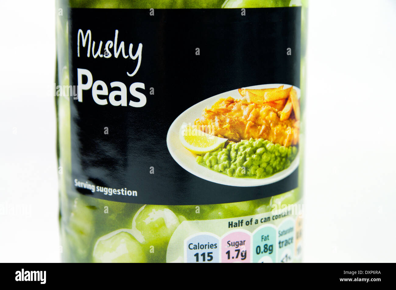 Tin of Mushy Peas Stock Photo