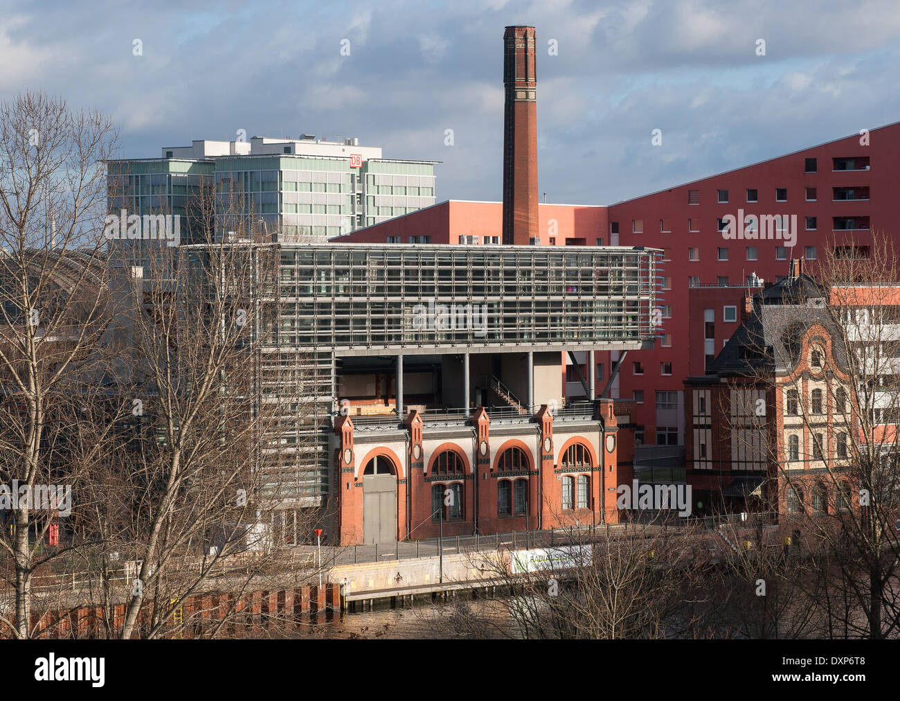 Berlin, Germany, the river Spree with Radial System V, and Ibis hotel Stock Photo