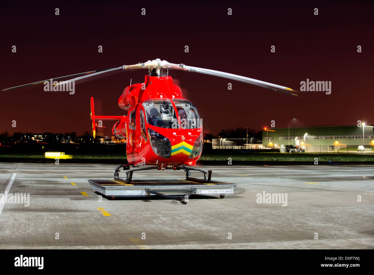 Air ambulance helicopter Stock Photo