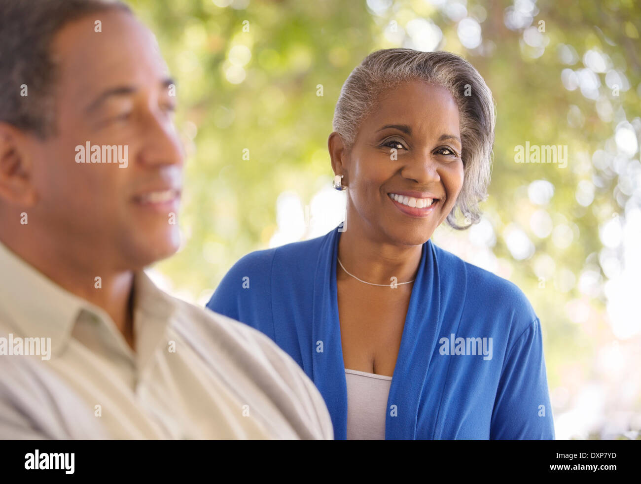 Portrait of smiling senior woman Stock Photo