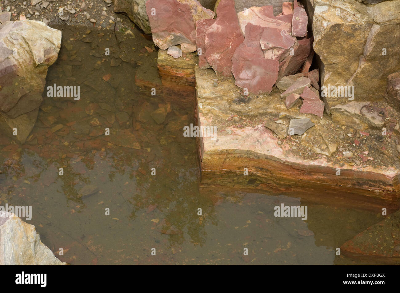 Quarry for pipestone (reddish rock), used to make Native American pipes