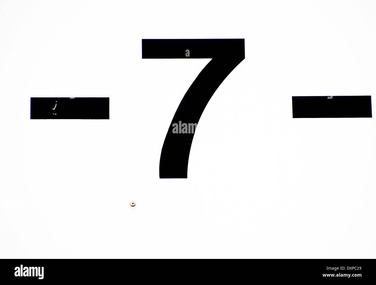 Number 7 seven Stock Photo