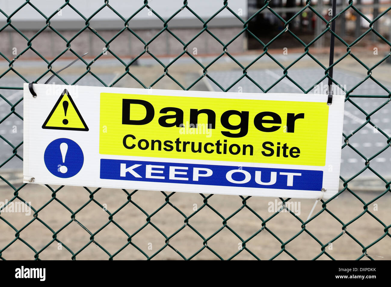 Construction Site Danger Keep Out sign, UK Stock Photo