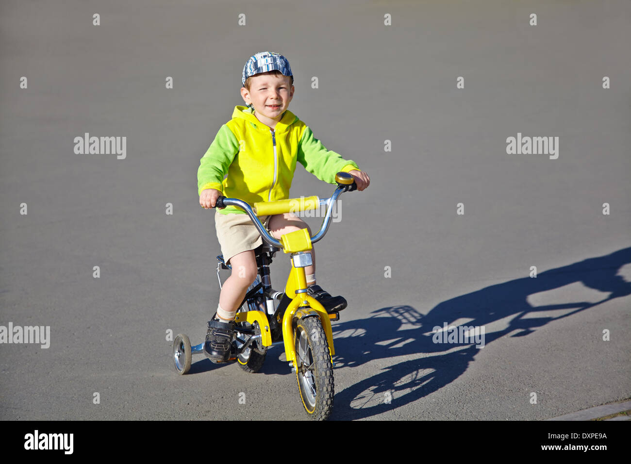 Boy with bike Stock Photo Alamy
