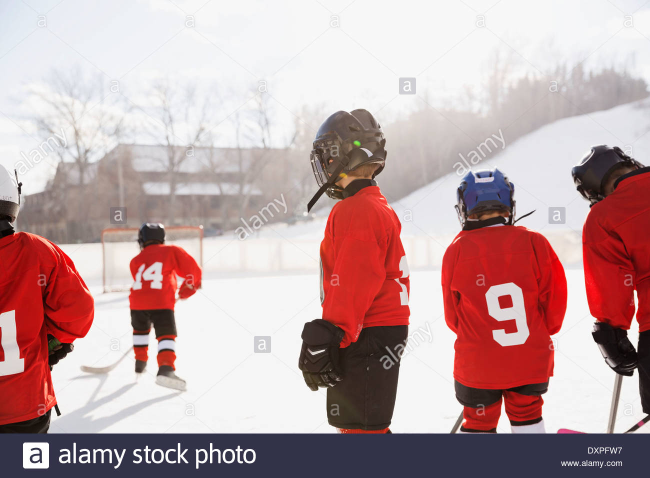 Hockey Player Standing on the Ice Rink while Holding a Stick · Free Stock  Photo