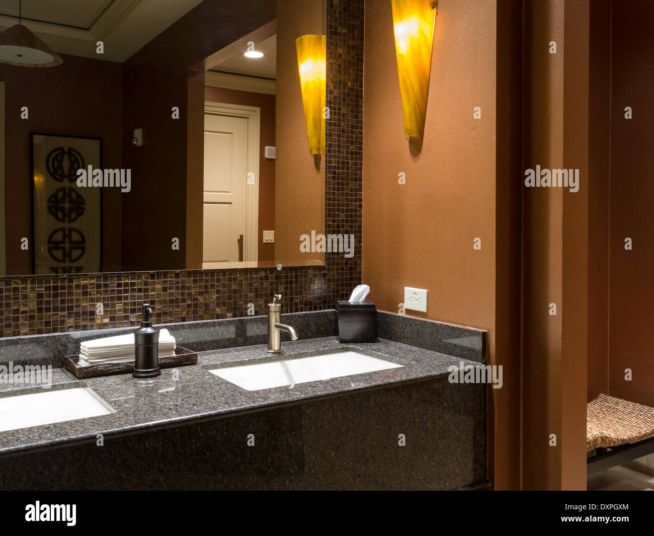 Bathroom Sink and Fixtures, USA Stock Photo Alamy
