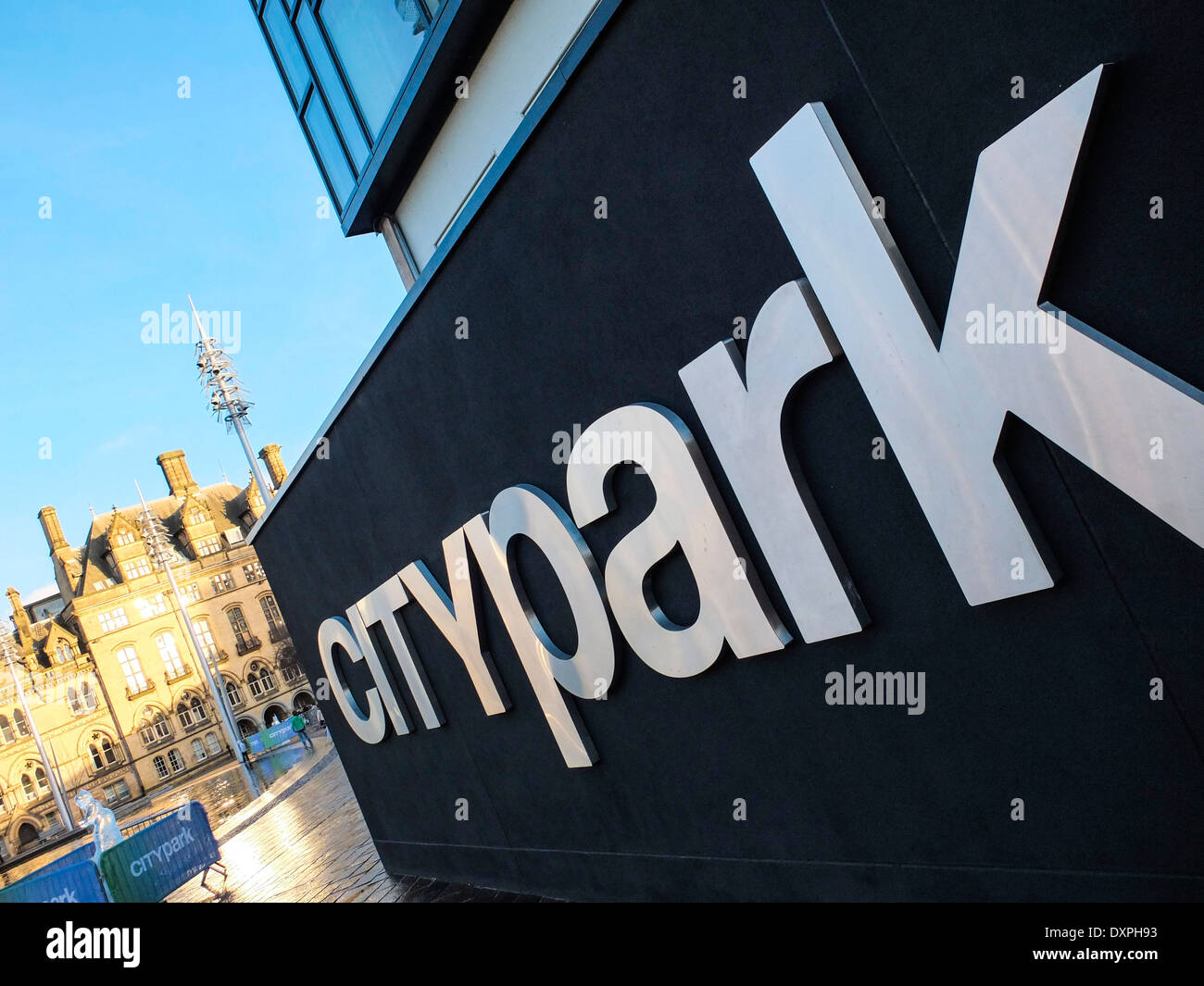 Bradford, City Park sign Stock Photo Alamy