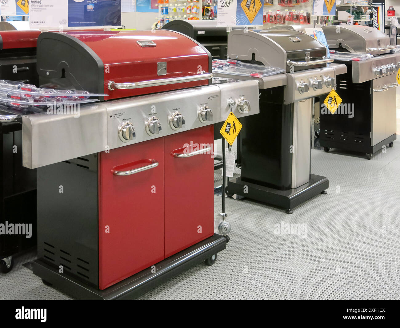 Kenmore Stainless Steel Gas Grills, Outdoor Living Section, Sears Store, WestShore Plaza, Tampa, FL, USA Stock Photo