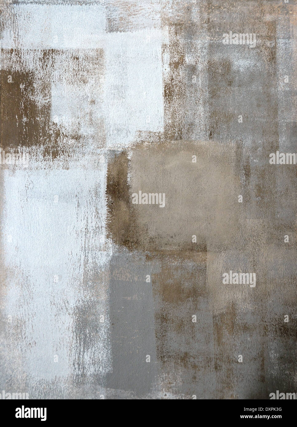 Grey and Beige Abstract Art Painting Stock Photo