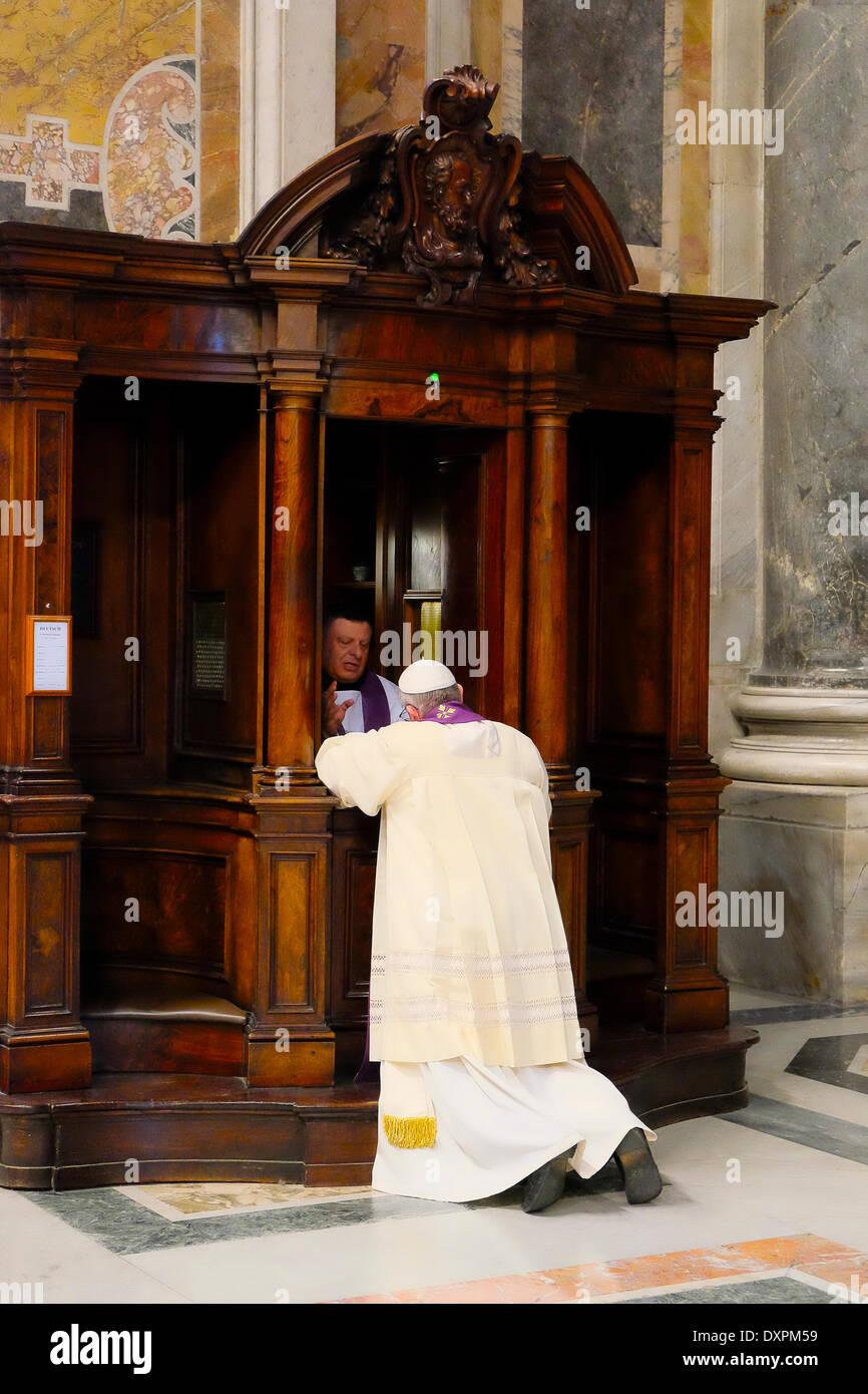 St. Peter's Basilica, Vatican, Rome, Italy. 28th March, 2014. The Pope ...