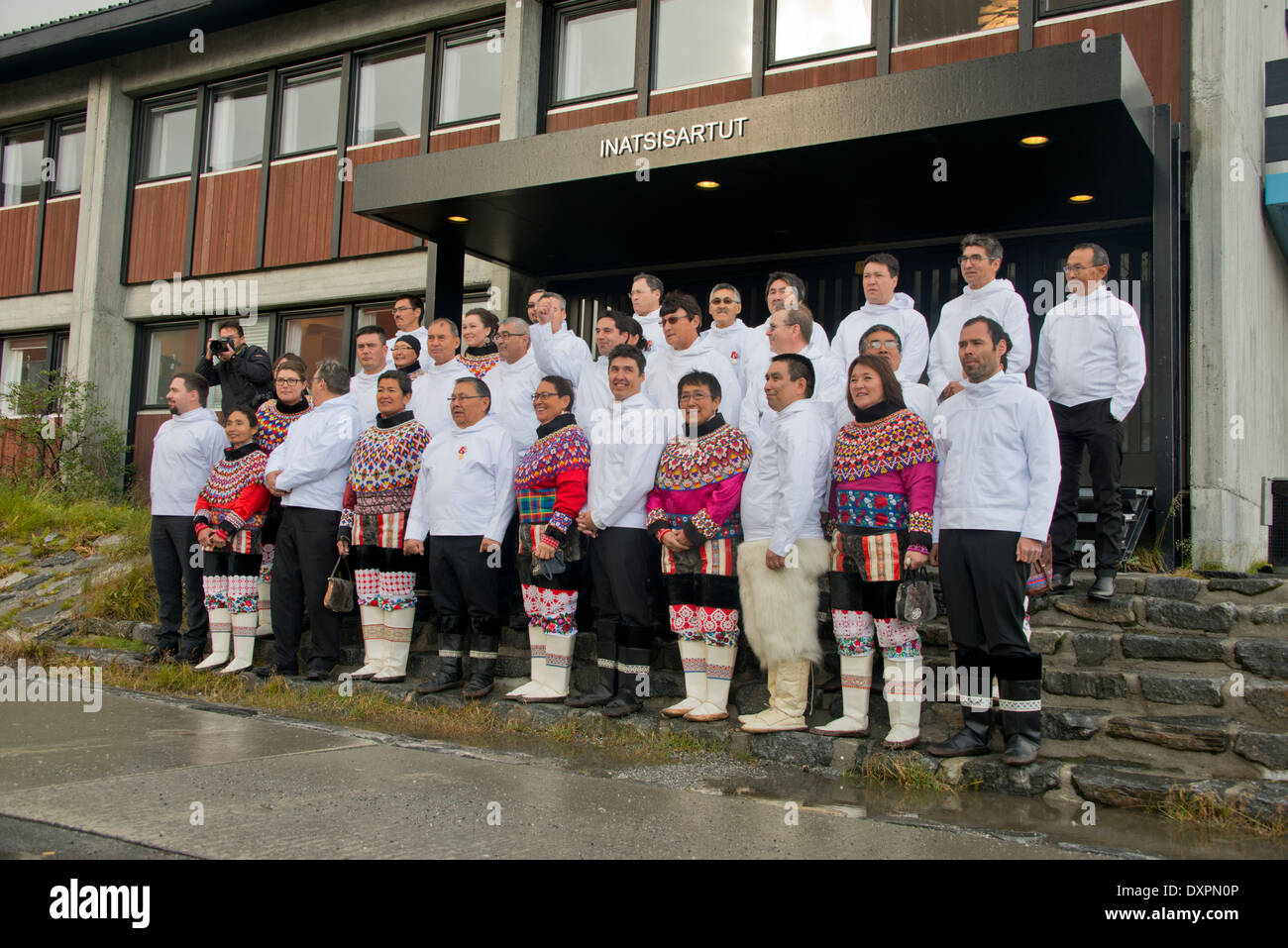 Greenland, capital city of Nuuk. Greenlandic parliament Stock Photo Alamy