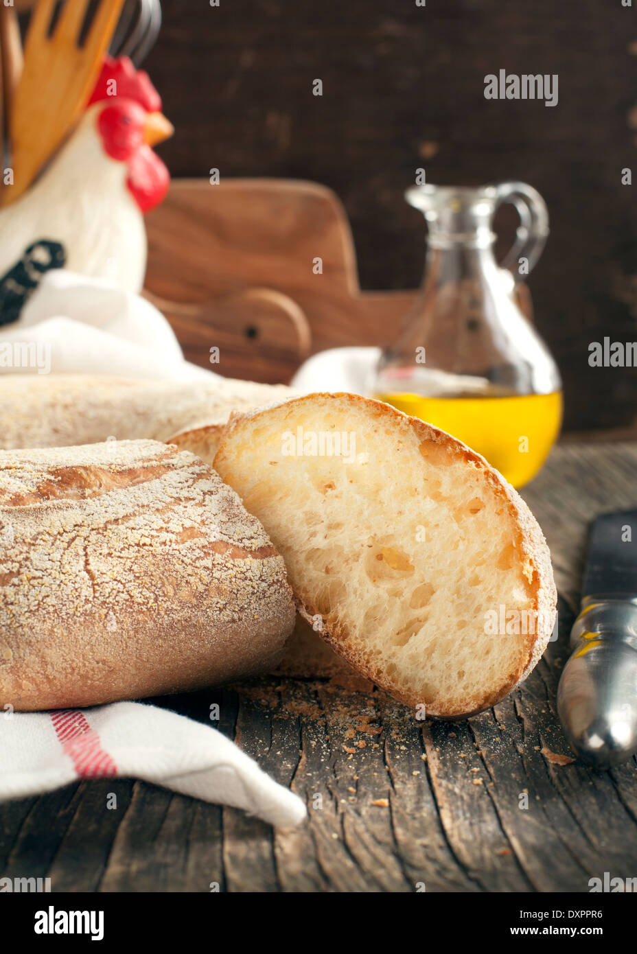 Italian round bread Stock Photo Alamy
