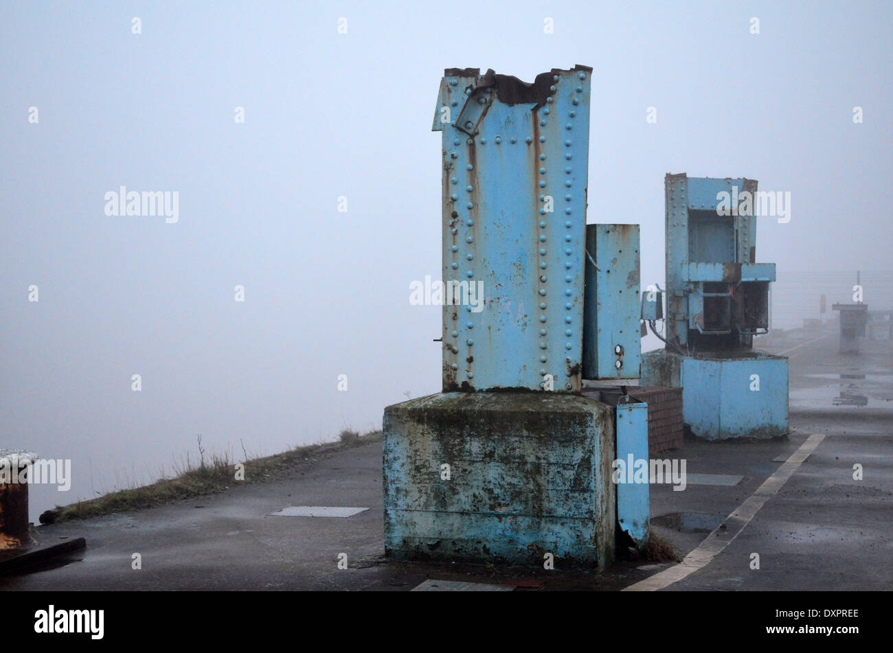 Stumps of Shipyard Crane Stock Photo - Alamy