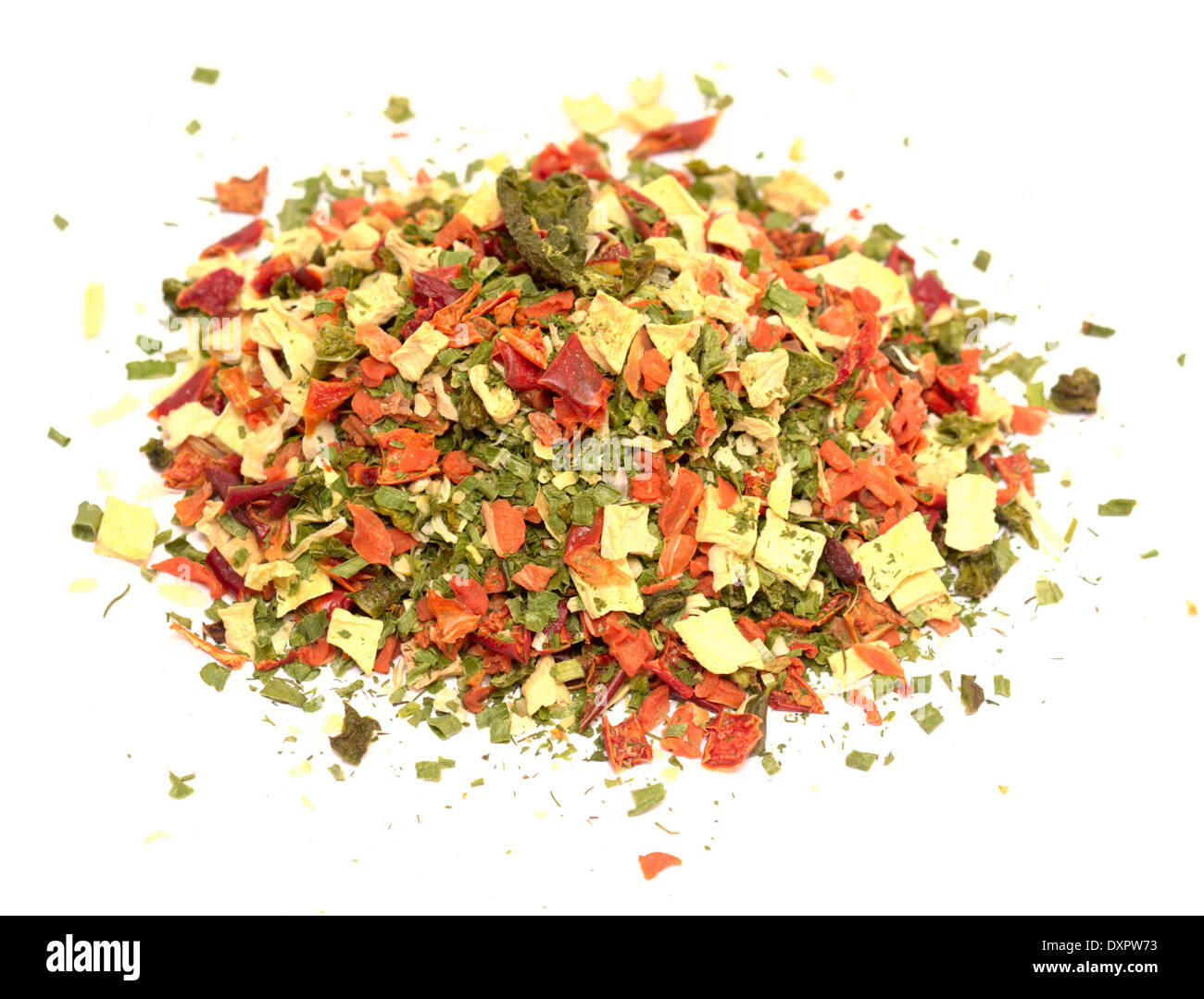 pile of mixed seasoning on white background Stock Photo Alamy
