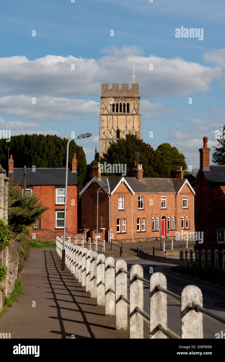 Earls Barton village and church, Northamptonshire, England, UK Stock