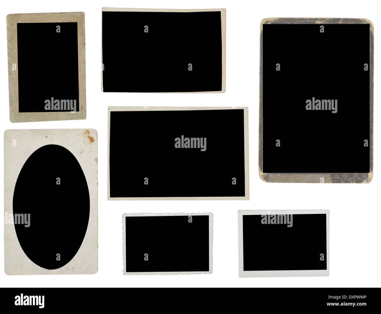 old photos isolated on white Stock Photo Alamy