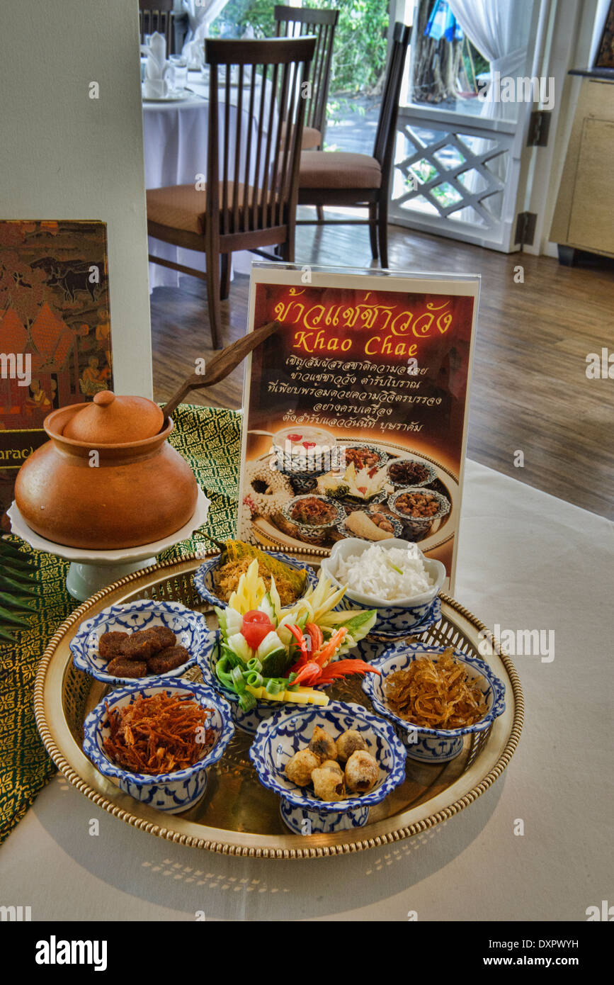 fine serving of khao chae, traditional Royal Palace Thai cuisine, Bangkok,  Thailand Stock Photo - Alamy