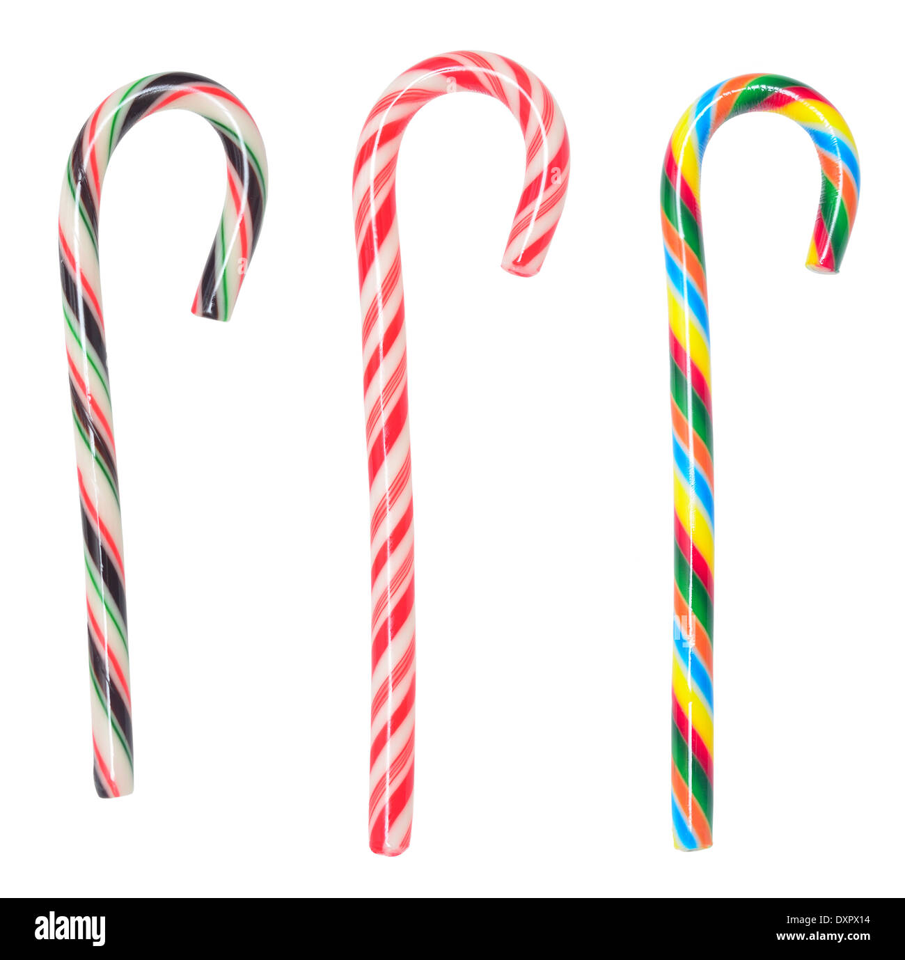candy canes isolated on white Stock Photo - Alamy