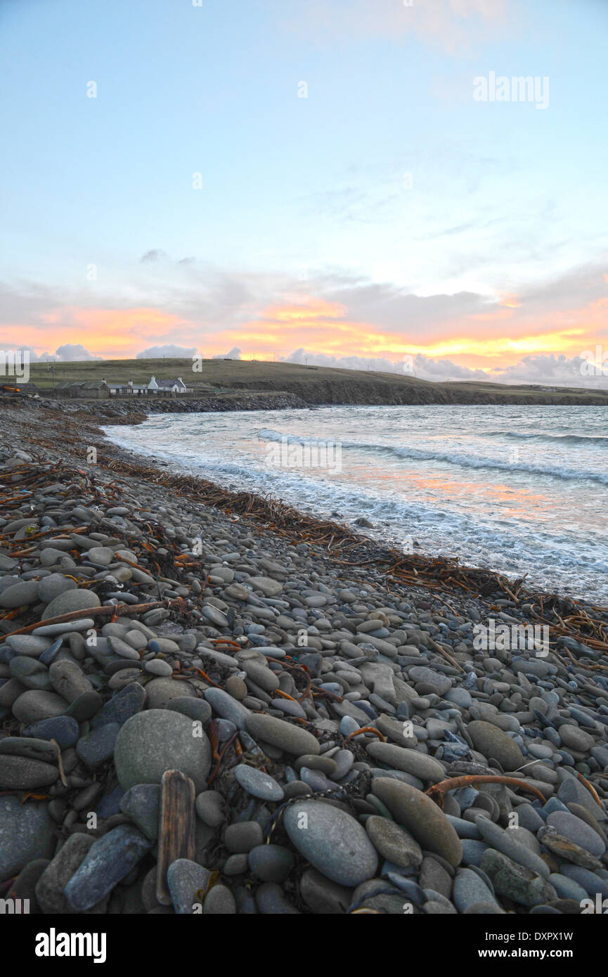 Sanick Beach Shetland Scotland Stock Photo