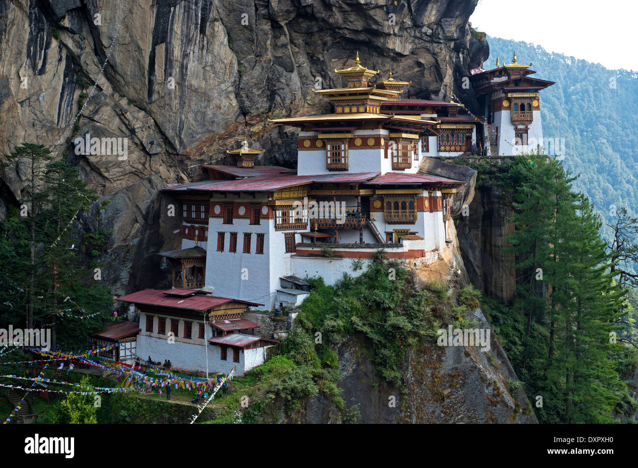 Tiger's Nest Monastery, Taktsang Palphug Monastery, Paro, Bhutan Stock Photo
