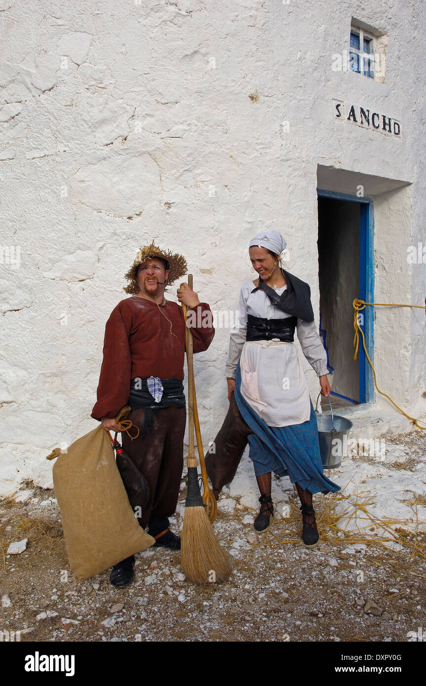 Consuegra. Representation of the Quixote during the Saffron Rose