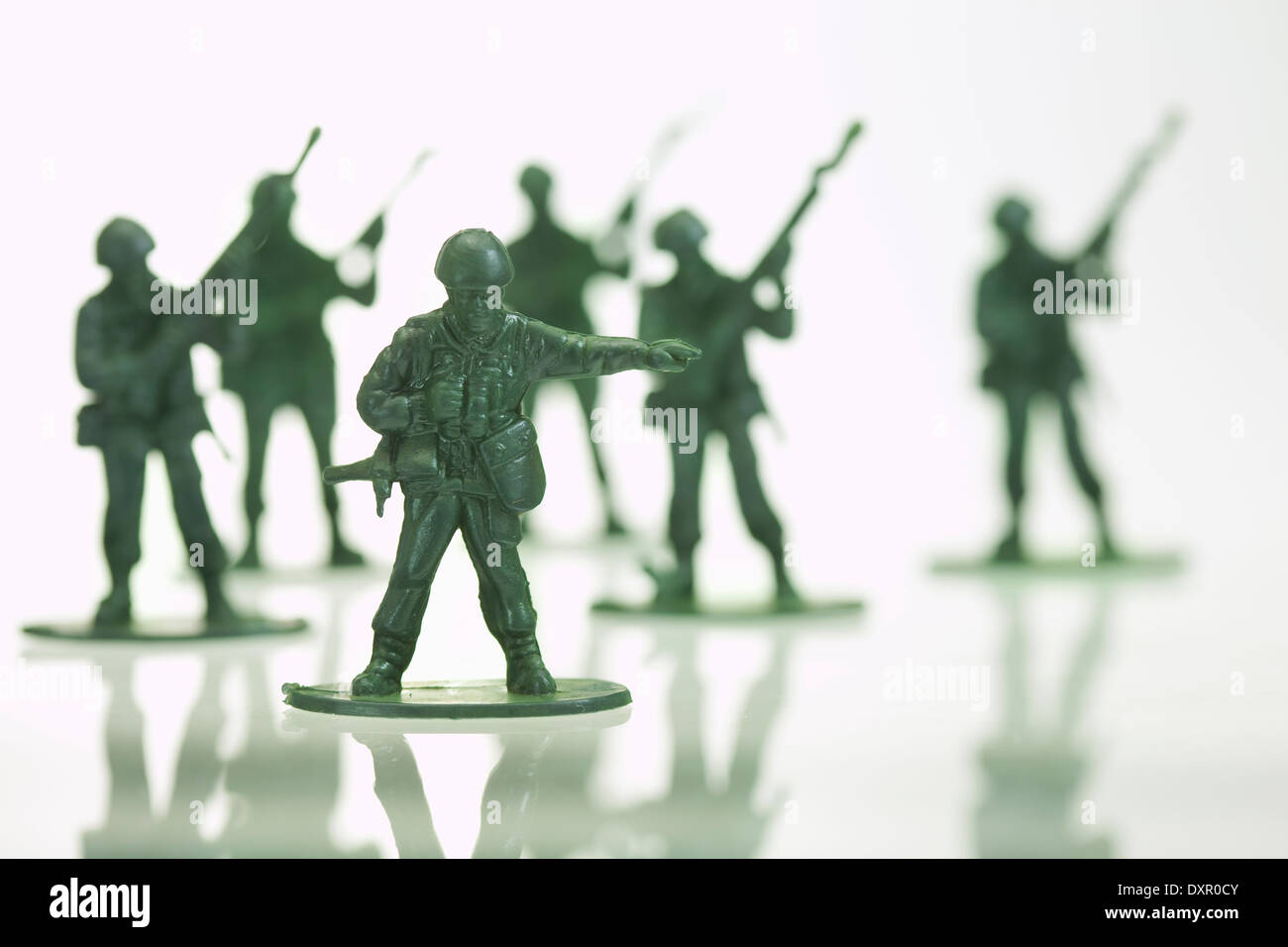Plastic Toy Soldiers Stock Photo