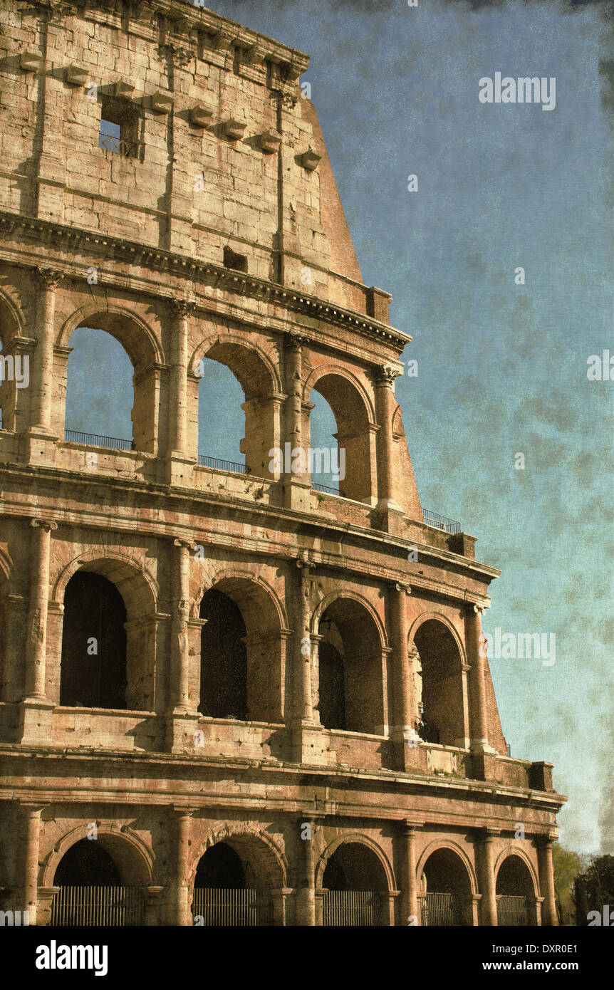 Vintage image of the Colosseum in Rome, Italy Stock Photo - Alamy
