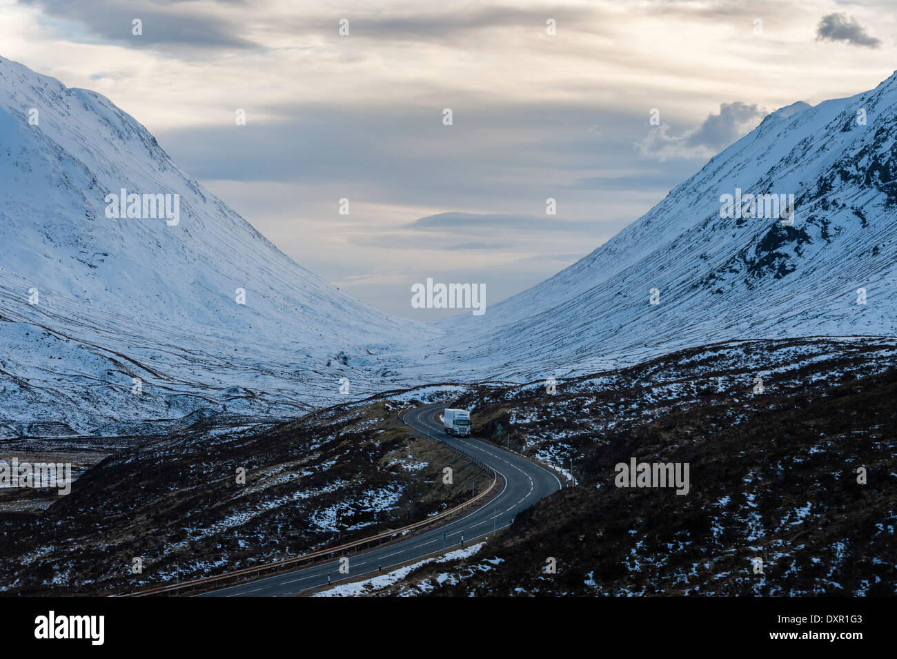 A82 road Near Altnafeadh Stock Photo